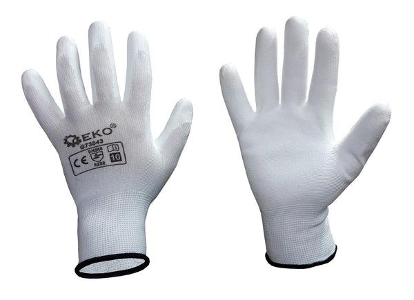 2 bis 72 Paar Arbeitshandschuhe Montagehandschuhe Garten Latex weiß Größe 10