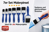 Malerpinsel, Lackierpinsel, Lasurpinsel, Pinsel Set Flachpinsel Satz 7 tlg.