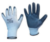 2 bis 72 Paar Arbeitshandschuhe Montagehandschuhe Garten Latex grau / weis Größe 10
