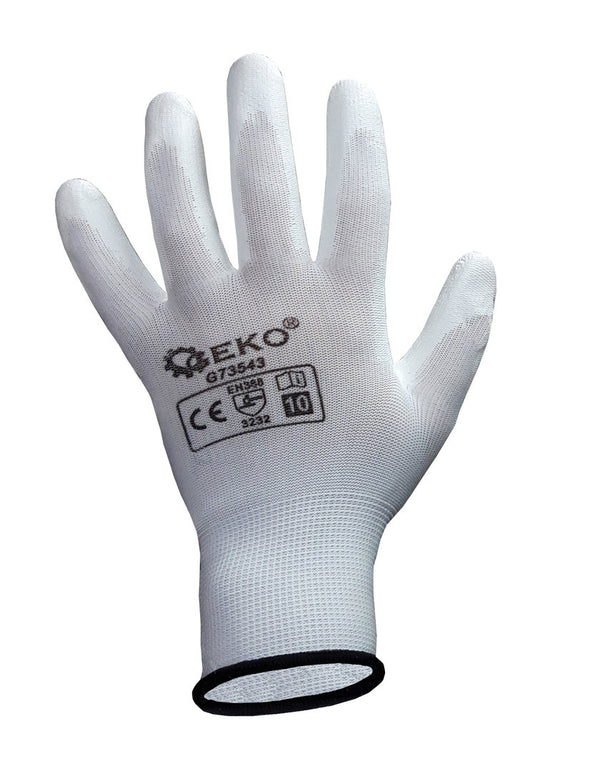 2 bis 72 Paar Arbeitshandschuhe Montagehandschuhe Garten Latex weiß Größe 10