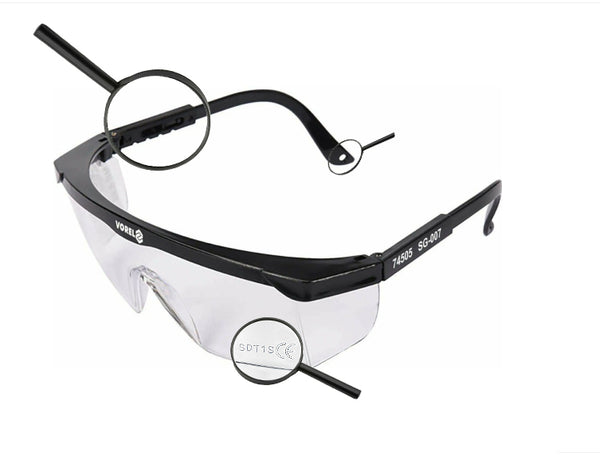 Profi Arbeitsbrille verstellbar Überbrille Schutzbrille Arbeitsschutzbrille Vorel