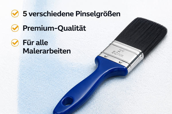Malerpinsel, Lackierpinsel, Lasurpinsel, Pinsel Set Flachpinsel Satz 7 tlg.