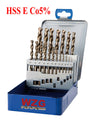 Profi Spiral Bohrer Set Metallbohrer Cobaltbohrer HSS E Co5% V2A 4A 1-13mm WZG