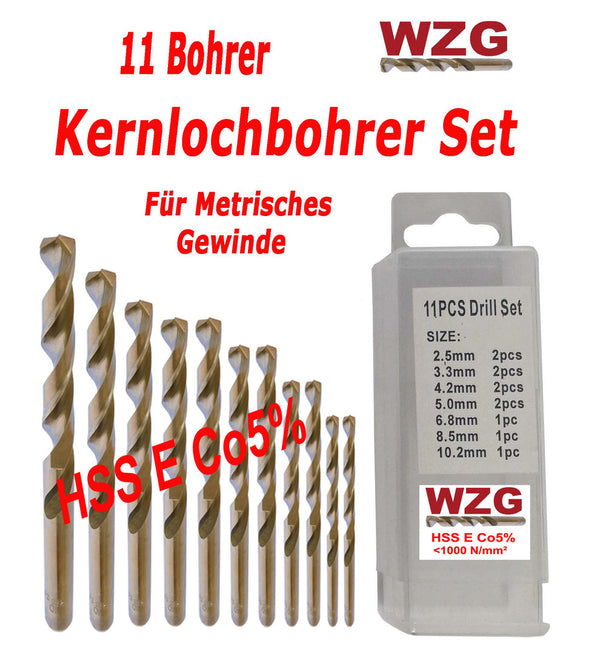 HSS E Co5% einzelne Gewindebohrer M3,M4,M5,M6,M8,M10,M12 WZG