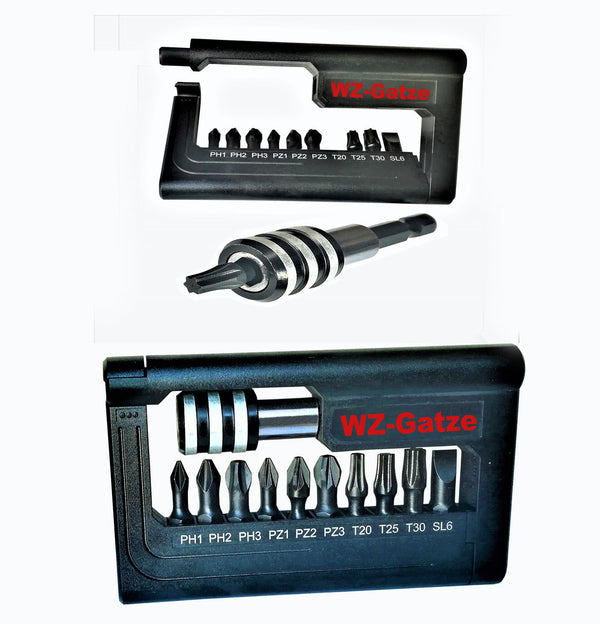 12 Teiliger Bitsatz, Bitset. Bit Set, Bit Satz, Bits, Bithalter, Torx, PH2, PZ2