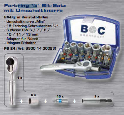 Profi Bit Satz mit Knarre Bitset Nusskasten Bithalter Torx Bit Ratschenkasten