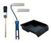 Profi Lackrollen Set Malerrolle 2x 10cm Lackierrolle Farbwanne u 1x 4er Pinsel Farbroller Lackwalze