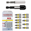 7 vers.Profi Torx Bits 11St,2xTx10,2xTx15,2xTx20,1xTx25,1xTx27,1xTx30,1xTx40 WZG + Bithalter