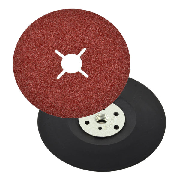 125mm Stützteller für Fiberschleifscheiben Fiberscheiben für Flex Winkelschleifer Holz Metall "hart"