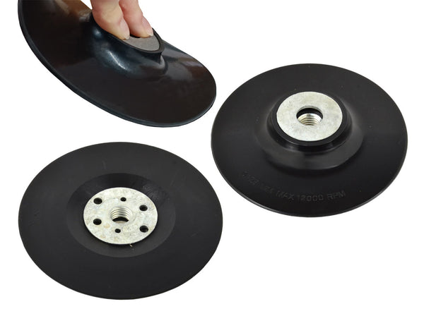 125mm Stützteller weich für Fiberschleifscheiben Fiberscheiben für Flex Winkelschleifer Holz Metall