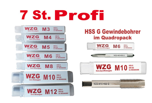HSS G Gewindebohrer / Gewindebohrer Set Satz Metrisch M3,M4,M5,M6,M8,M10,M12 WZG