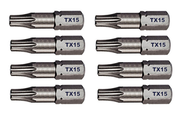 Profi Torx Tx15 Bit 8 St. Torx Bits Tx15 mit Mehrfachkaufrabattierung