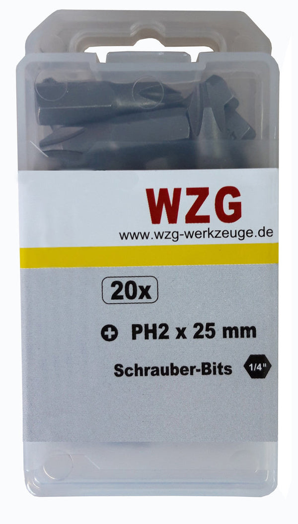 20St. PH 2 Bits in Box Trockenbaubit Gipskarton Schnellbauschrauben PH2 Bits