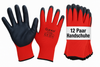 12 Paar Arbeitshandschuhe Montagehandschuhe Garten Latex rot Größe 10