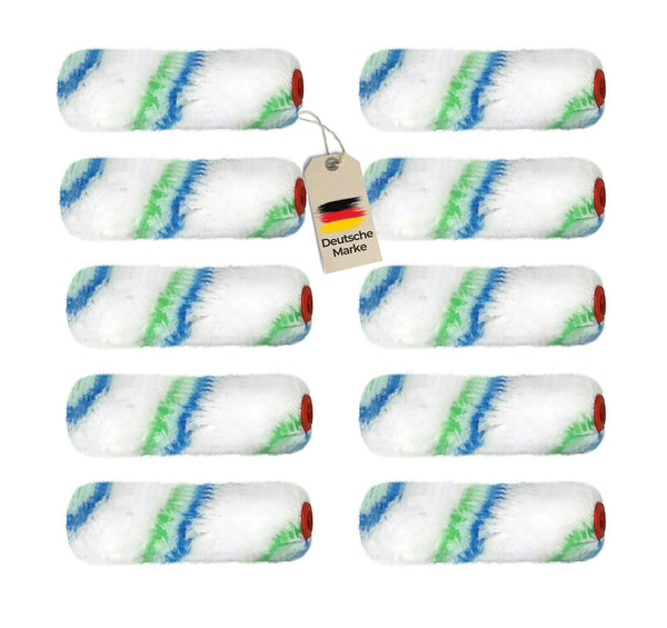 10 cm Farbwalzen 10 St. Malerwalzen Farbrollen Heizkörperwalze Fellwalze 100mm