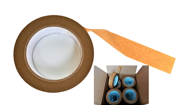 Profi Flachkreppband Naturkautschuk 50m Rolle 29mm breit Klebeband Kreppklebeband Abdeckband