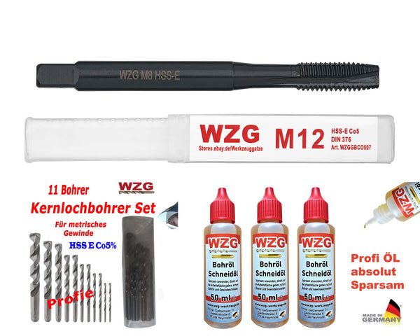 HSS E Co5% einzelne Gewindebohrer M3,M4,M5,M6,M8,M10,M12 WZG