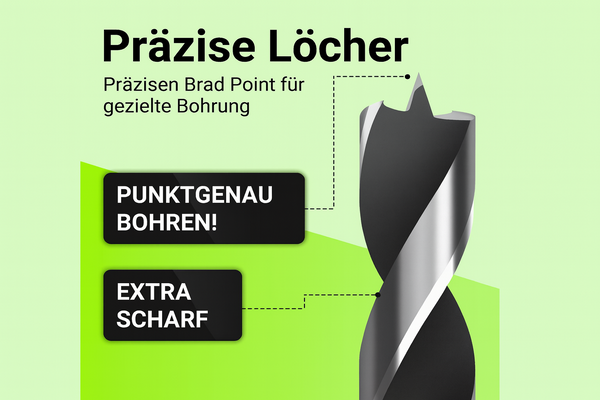 WZG Holzbohrer Set lang 7-teilig 300 mm | extra lange Holzbohrer | Balkenbohrer | 4 - 12mm