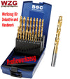 Bohrer Set Satz Metallbohrer Spiralbohrer Titan-nitrierte HSS G Set 19-tlg.BOC