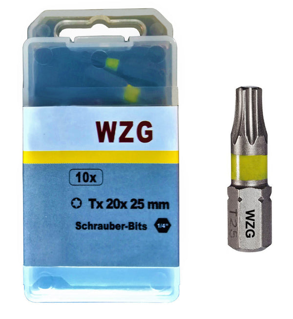 200 St Torx Bits Tx10 Tx15 Tx20 Tx25 Tx27 Tx30 Tx40 Tx50 WZG Bit 10 Sück von einer Sorte in ein. Box