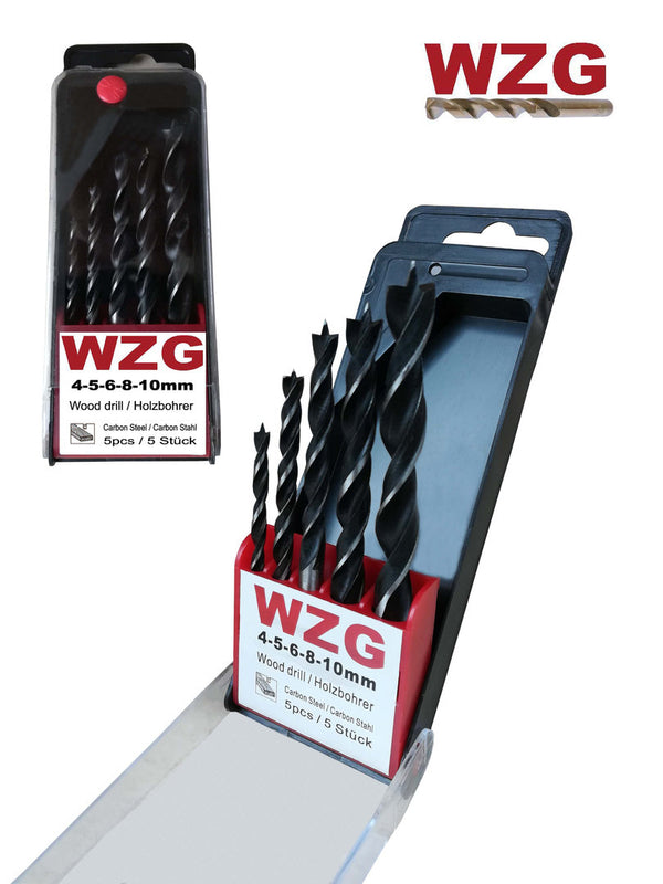 Holzbohrer Satz 4, 5, 6, 8, 10mm Holzspiralbohrer Bohrer