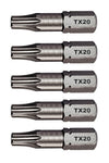 Profi Torx 5 St. Torx Bits Tx20 mit Mehrfachkaufrabattierung